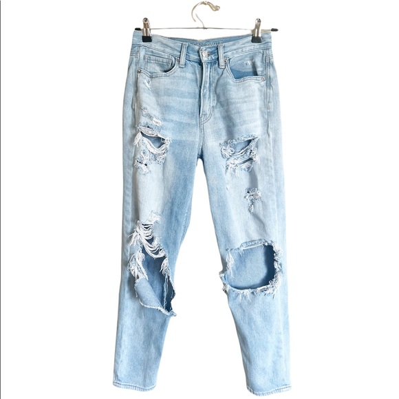 American Eagle Outfitters Pants - American Eagle Super Distressed Skinny Mom Jean Size 2 Short